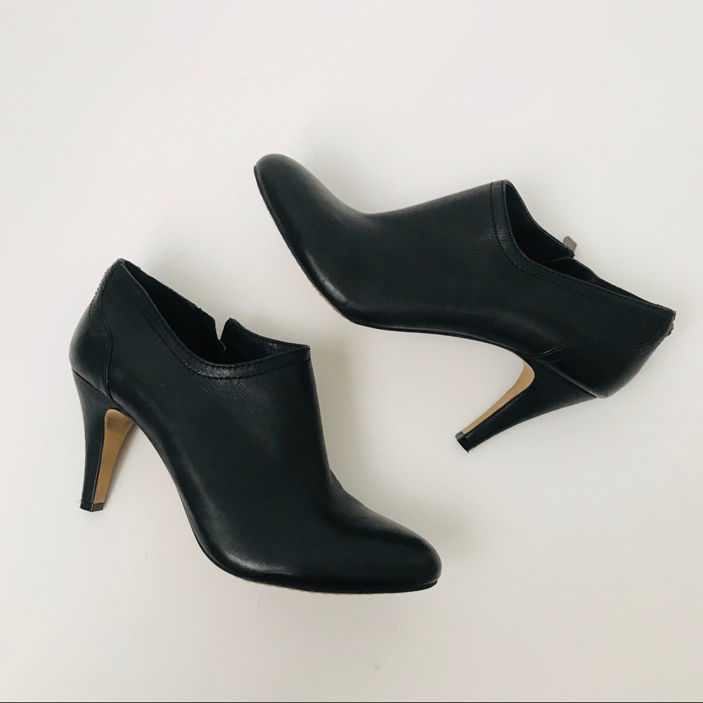 Vince Camuto Black leather booties with 3” heel